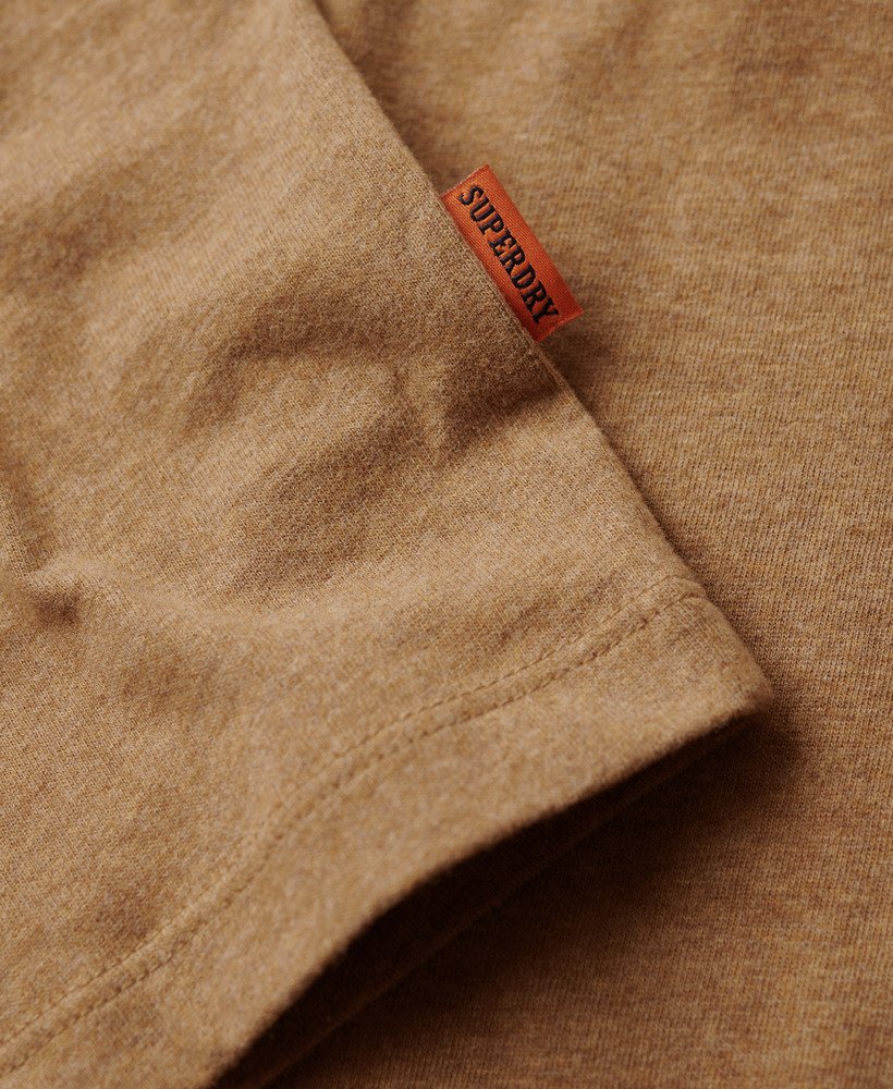 Superdry Organic Cotton Essential Logo T-Shirt Buck Tan Brown Marl