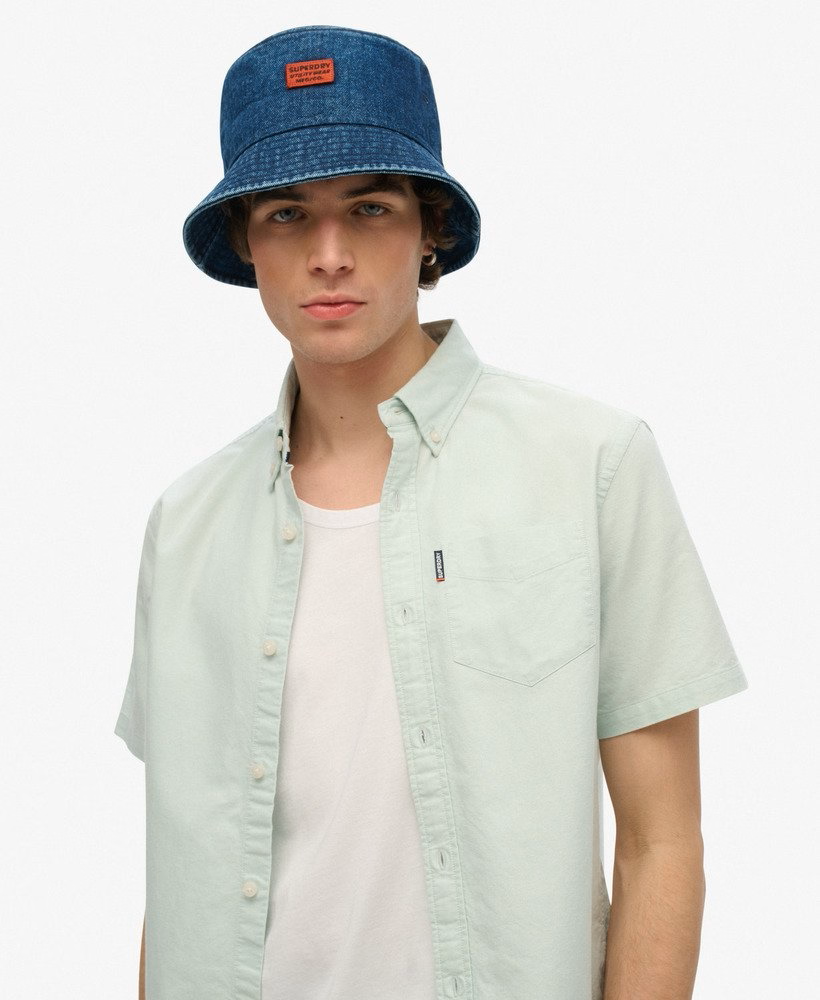 Superdry Washed Bucket Hat Blue Denim