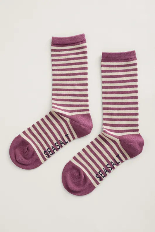 Seasalt Women's Sailor Socks Weatherboard Buddleia Seasalt socks Seasalt Sailor Socks A single pair of Seasalt's famous Sailor Socks
