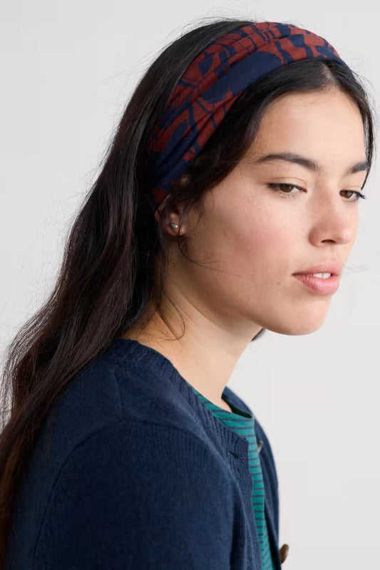 Seasalt Organic Cotton Handyband Windswept Floral Burgundy