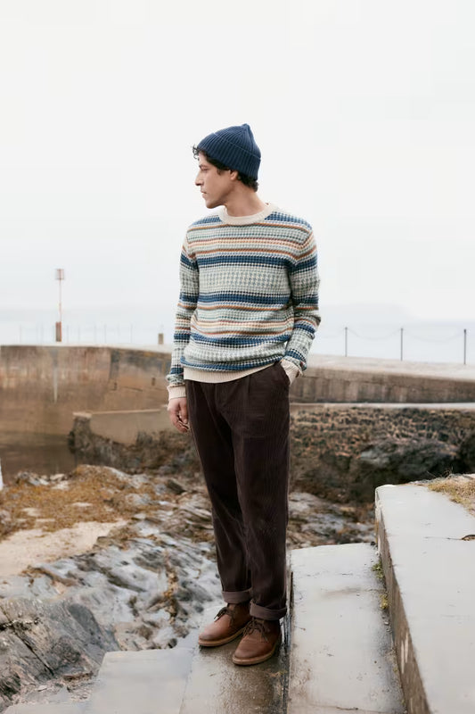 Seasalt Men's Yeoman Relaxed Tapered Cord Trousers Burnt Wood