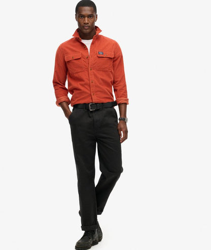 Superdry Classic Needle Cord Shirt Burnt Orange