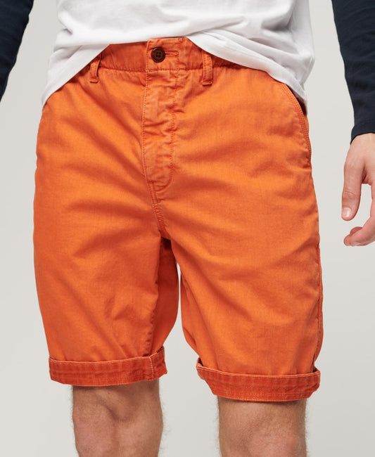 Superdry Officer Chino Shorts Burnt Orange Mens Shorts Superdry Shorts Chinos are a classic,