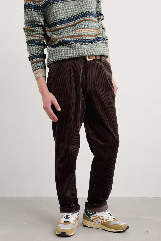 Seasalt Men's Yeoman Relaxed Tapered Cord Trousers Burnt Wood