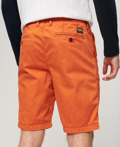 Superdry Officer Chino Shorts Burnt Orange