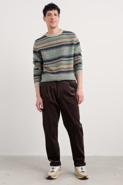 Seasalt Men's Yeoman Relaxed Tapered Cord Trousers Burnt Wood