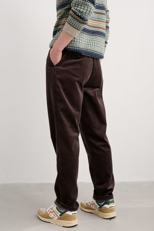Seasalt Men's Yeoman Relaxed Tapered Cord Trousers Burnt Wood