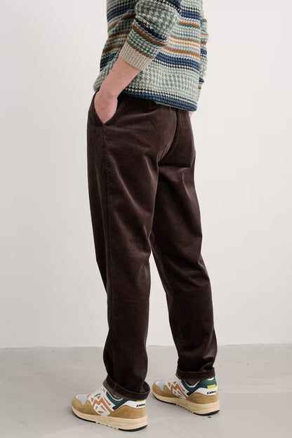 Seasalt Men's Yeoman Relaxed Tapered Cord Trousers Burnt Wood