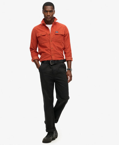 Superdry Trailsman Relaxed Fit Corduroy Shirt Burnt Orange