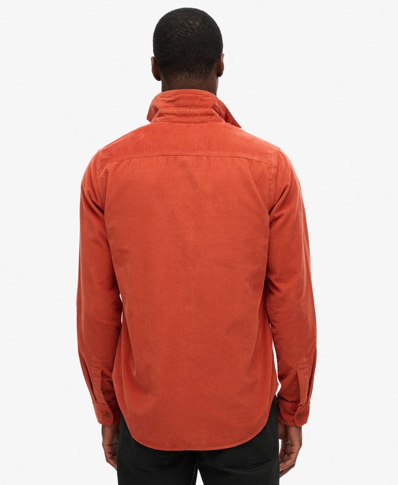 Superdry Trailsman Relaxed Fit Corduroy Shirt Burnt Orange