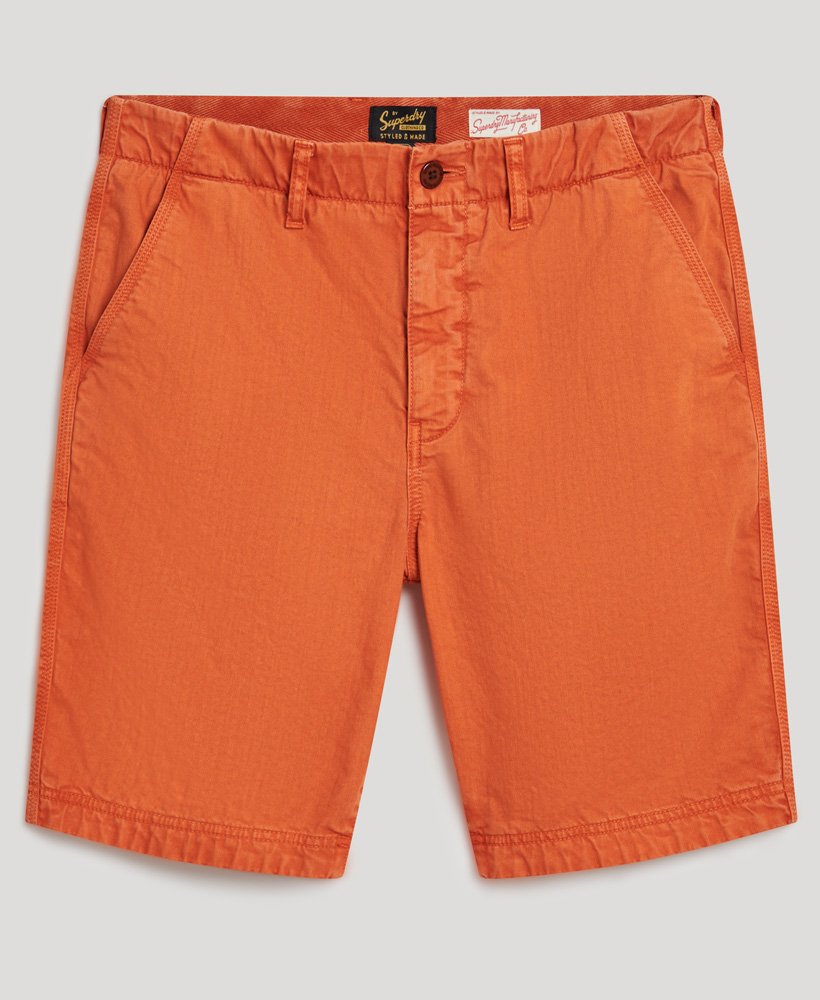 Superdry Officer Chino Shorts Burnt Orange