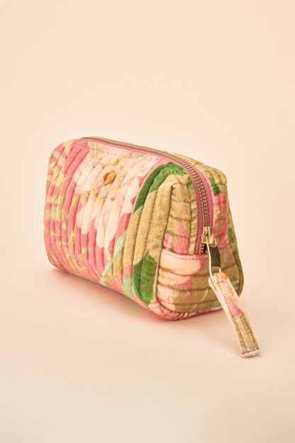 Powder Small Quilted Vanity Bag Delicate Tropical Candy