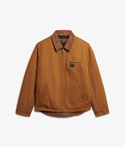Superdry Cotton Canvas Barn Jacket Denim Co Tobacco Brown