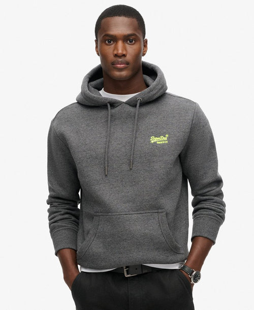 Superdry Essential Logo Hoodie Carbon Grey Marl