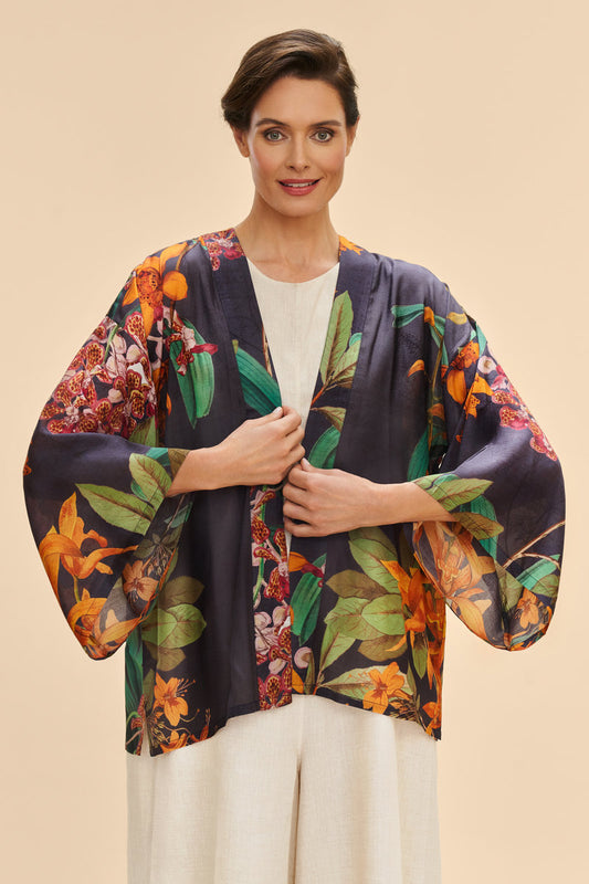 Powder Accessories Powder Clothing Powder Botany Bliss in Charcoal Kimono Jacket