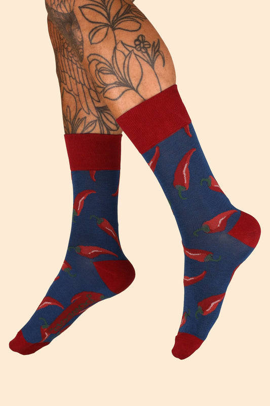 Powder Men's Chillies Socks Blue