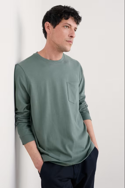 Seasalt Men's Merthen Long Sleeve Top Cliff