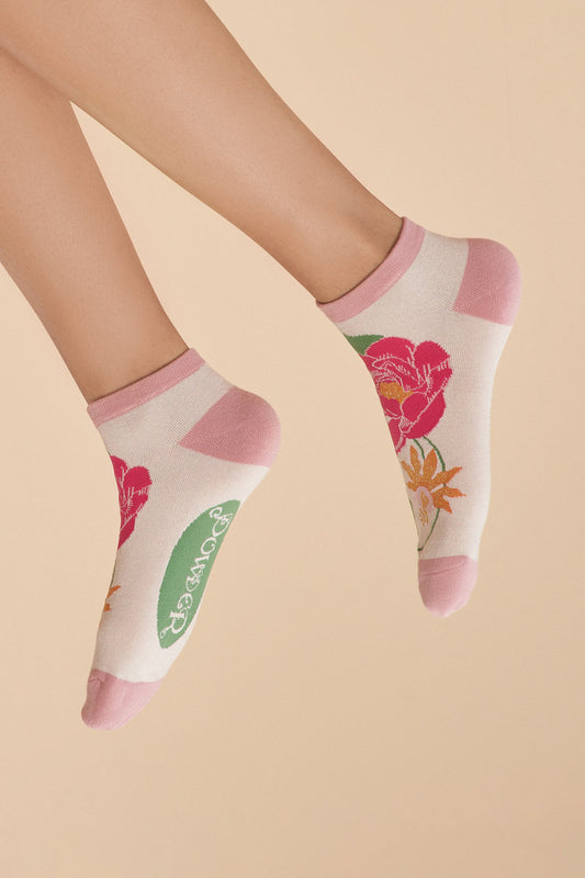 Powder Accessories Powder Clothing Powder Tropical Flora Trainer Socks Coconut Made with bamboo