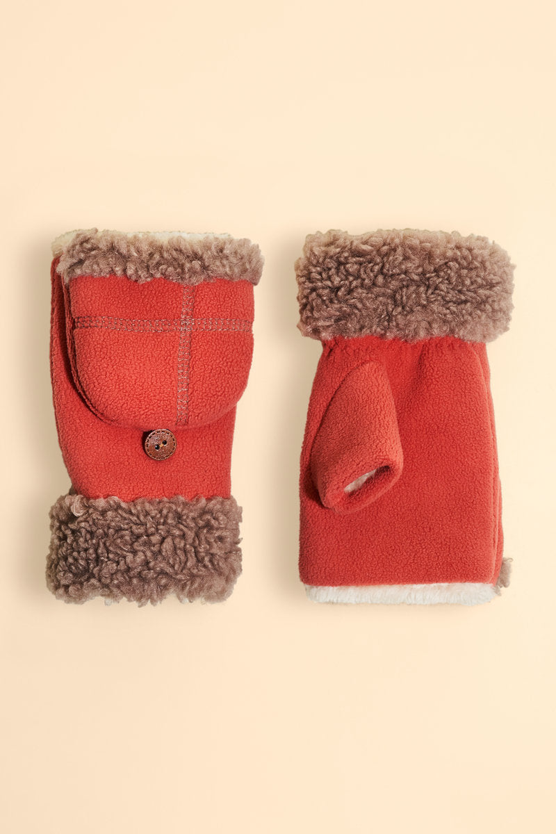 Powder Anna Mittens Coral