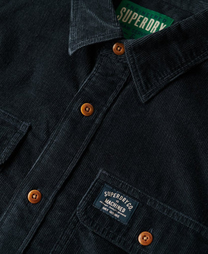 Superdry Corduroy Workwear Shirt Eclipse Navy