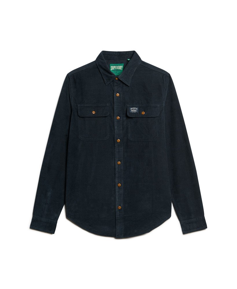 Superdry Corduroy Workwear Shirt Eclipse Navy