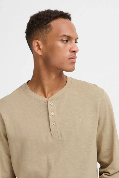 Blend Grandad Long Sleeve Top Crockery