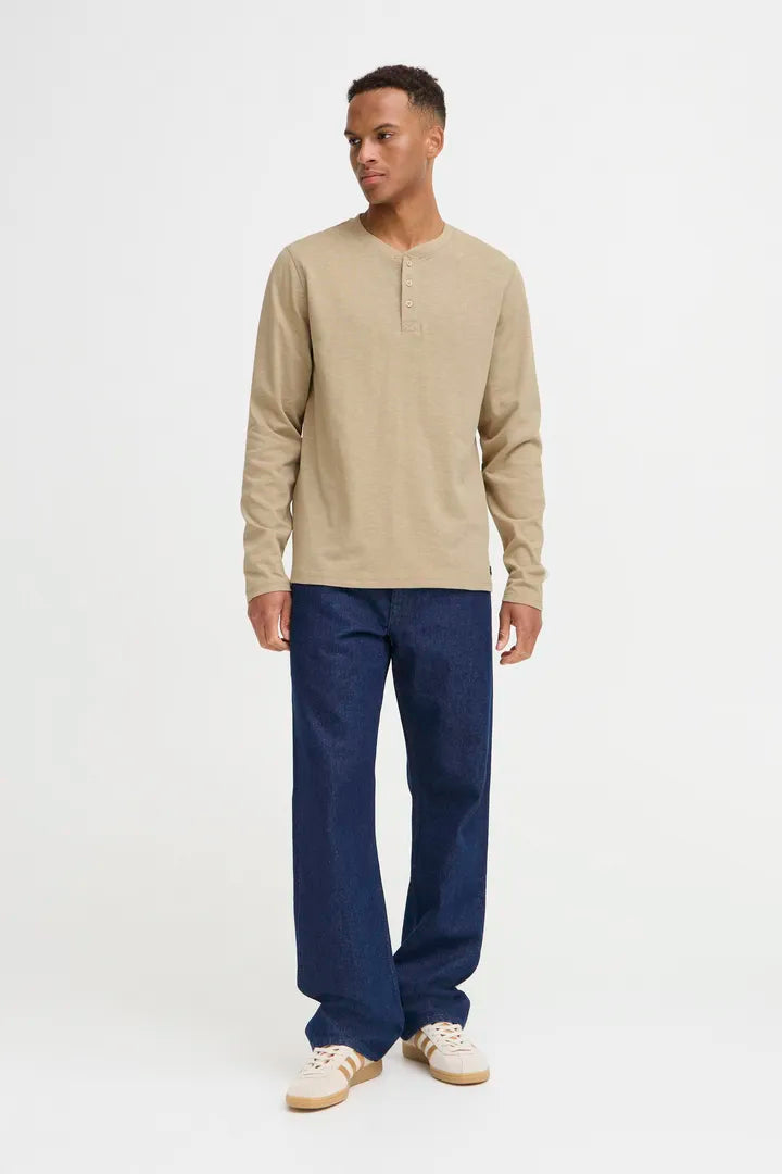 Blend Grandad Long Sleeve Top Crockery