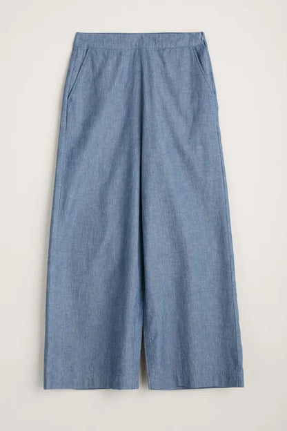 Seasalt Calluna Wide Leg Chambray Trousers