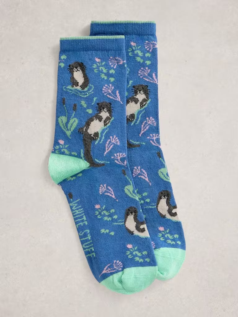 White Stuff Novelty Socks Dark Blue