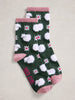 White Stuff Fluffy Ankle Socks Dark Green