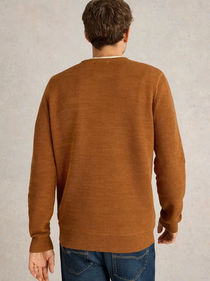 White Stuff Attadale Crew Neck Jumper Dark Orange - Size: Small