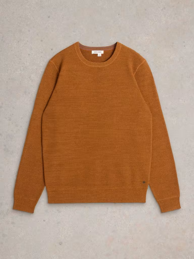 White Stuff Attadale Crew Neck Jumper Dark Orange - Size: Small