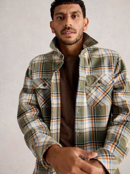 White Stuff Darwen Check Shirt Green Multi