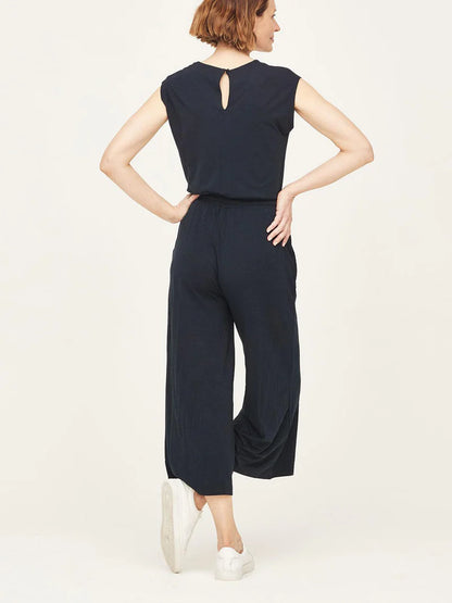 Thought Colonel Bamboo V-Neck Dashka Jumpsuit Navy
