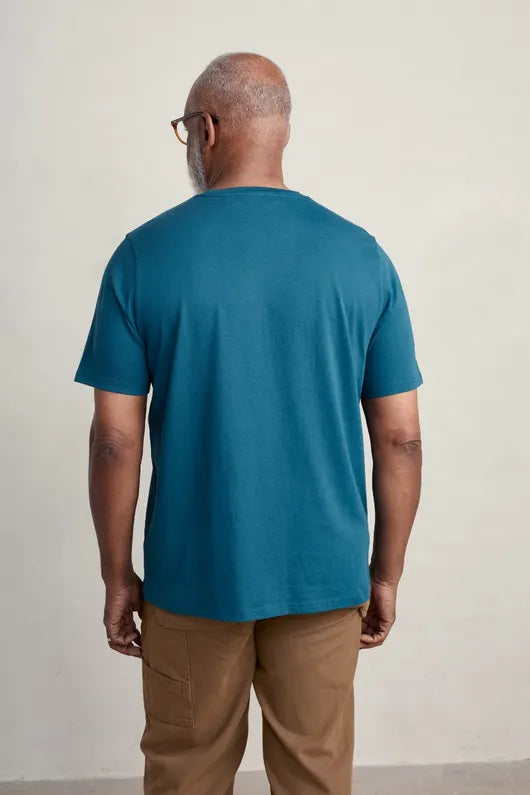 Seasalt Men's Midwatch Organic Cotton T-Shirt Marazion Marsh Ocean Drift