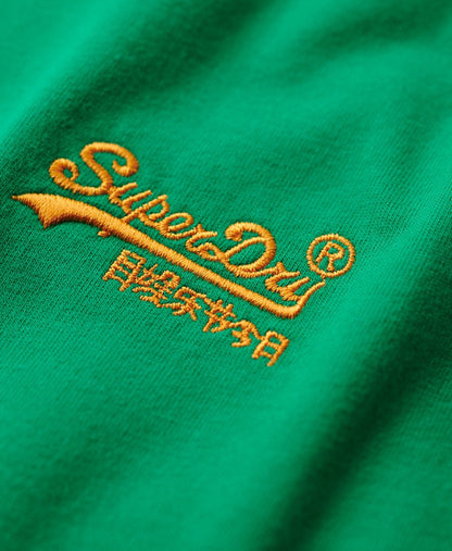 Superdry Organic Cotton Essential Logo T-Shirt Drop Kick Green
