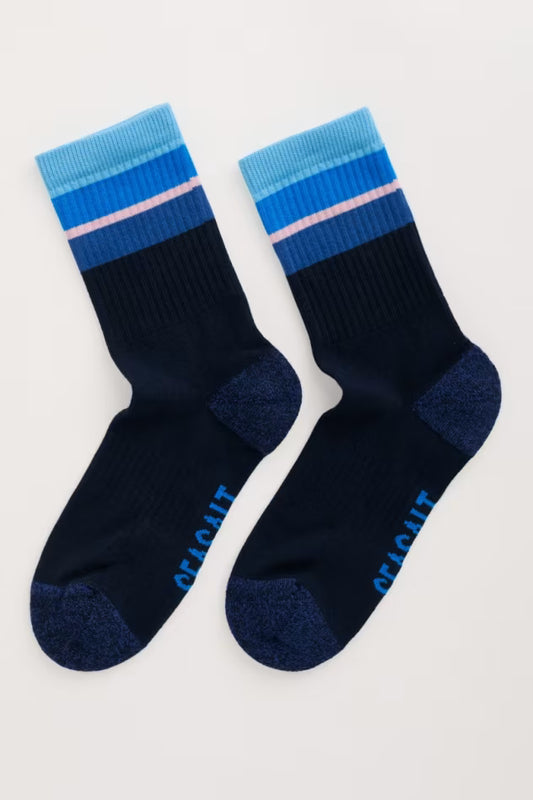 Seasalt Women's Cushioned Crew Socks Ease Marine
