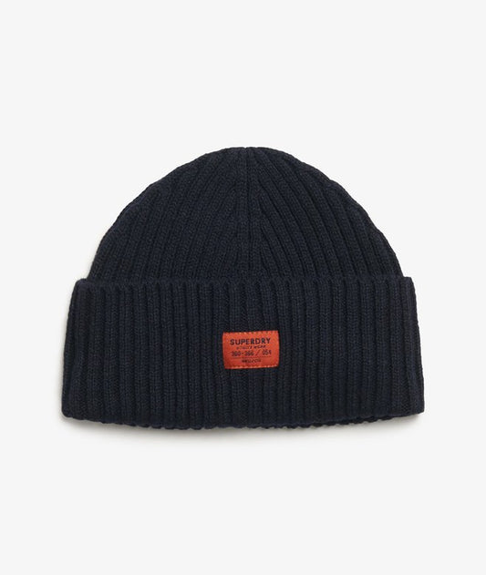 Superdry Workwear Knitted Beanie Eclipse Navy