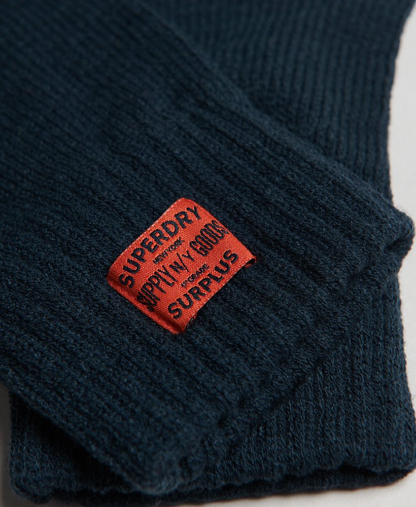 Superdry Workwear Knitted Gloves Eclipse Navy