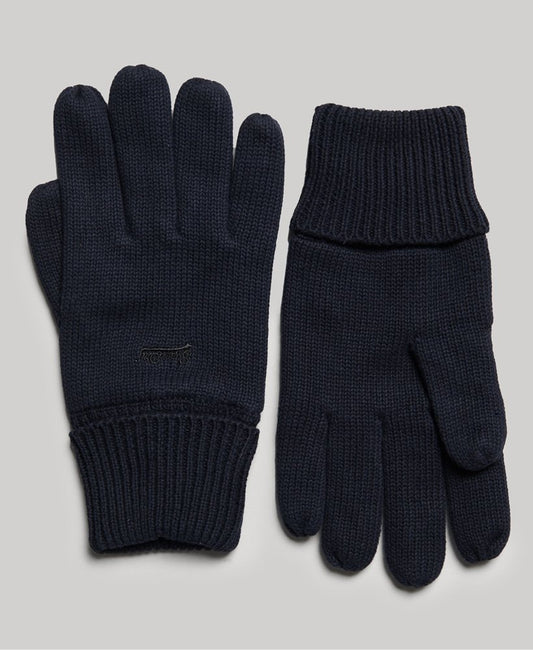 Mens Gloves Superdry Clothing Superdry Gloves Superdry Vintage Logo Gloves Eclipse Navy Grit