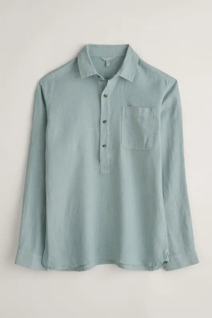 Seasalt Men's Artist's Linen Shirt Eggshell