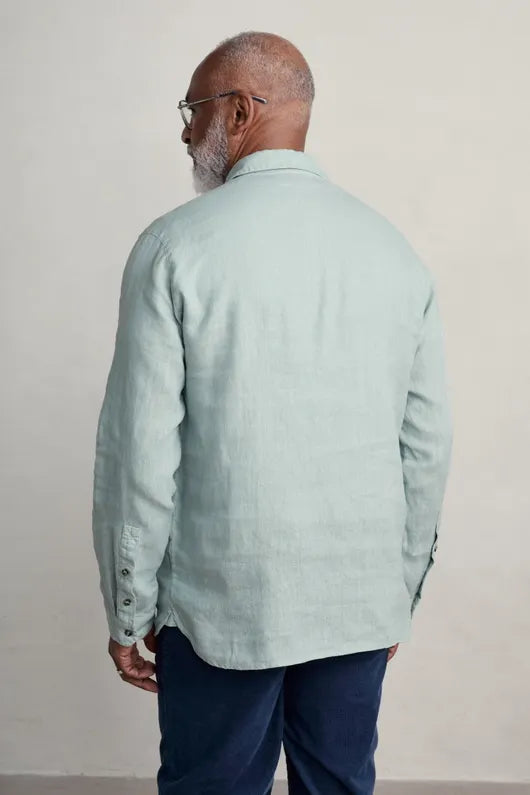 Seasalt Men's Artist's Linen Shirt Eggshell