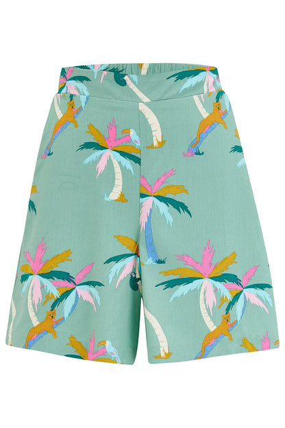 Sugarhill Brighton Enola Shorts Green Rainbow Palms