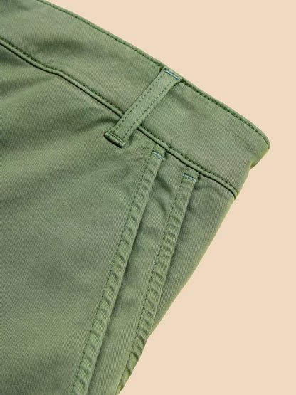 White Stuff Everleigh Cargo Shorts Mid Green