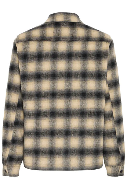 Blend Long Sleeved Checked Overshirt Faust Black