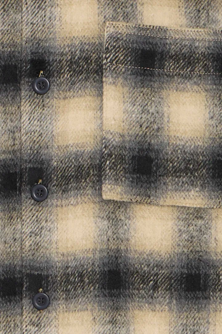 Blend Long Sleeved Checked Overshirt Faust Black