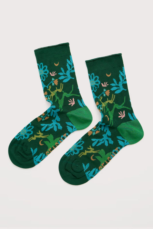 Seasalt Women's Bamboo Arty Socks Evening Woodland Firth