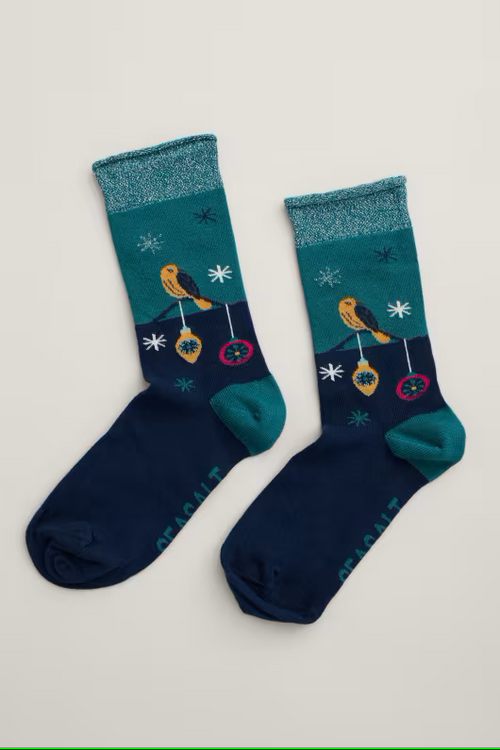 Seasalt Snowy Scenes Socks Fond Song Loch