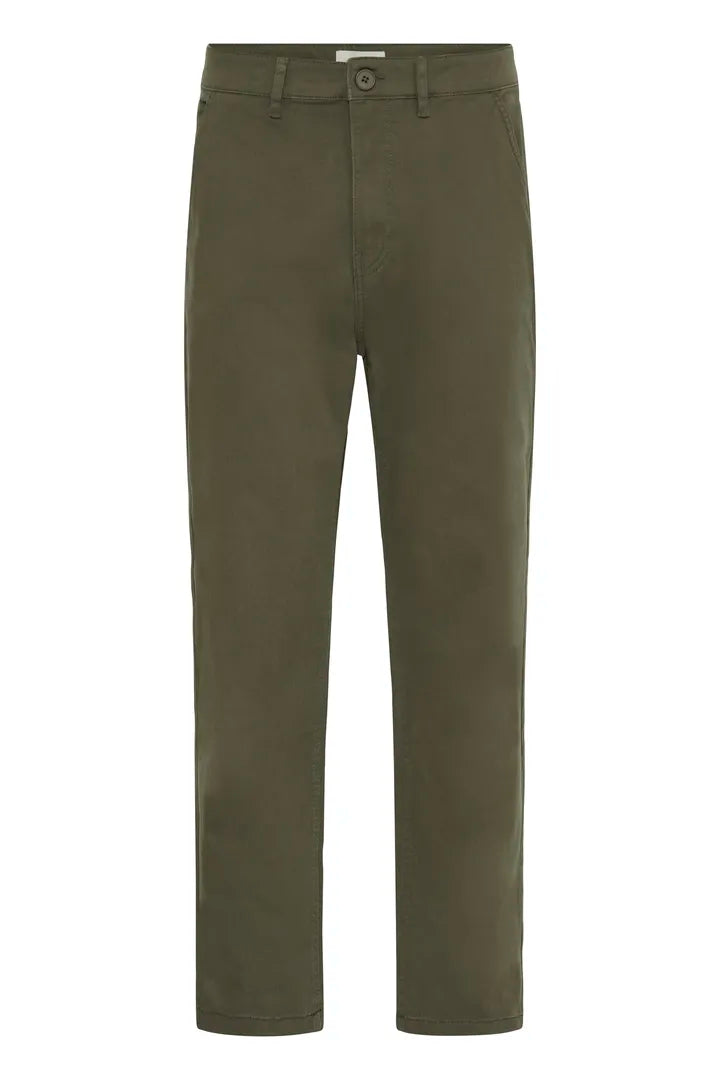Blend Wide Leg Chino Trouser Forest Night