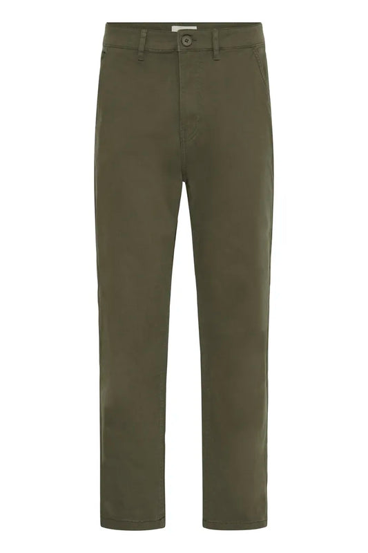 Blend Wide Leg Chino Trouser Forest Night